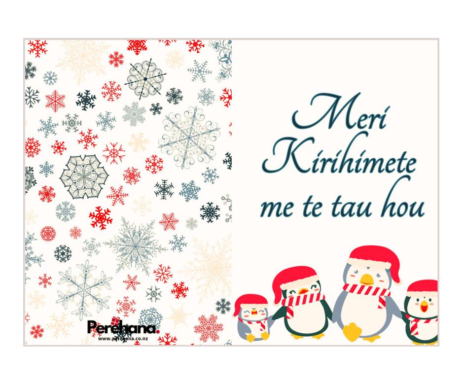 Meri Kirihimete me te Tau Hou - Christmas Penguins