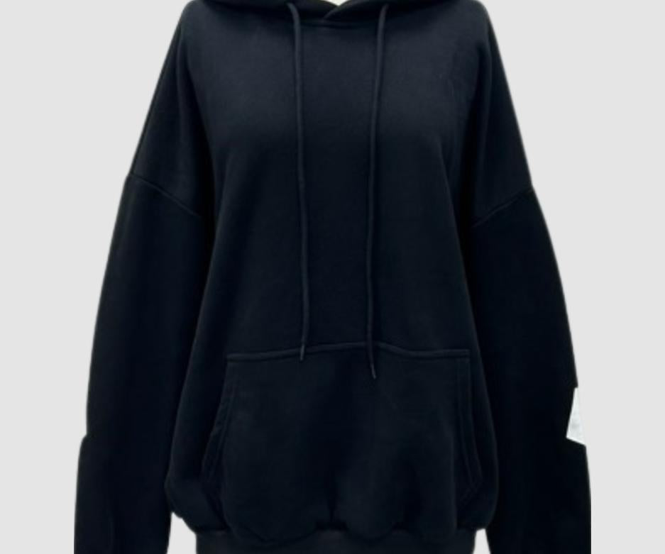 Hoodie - AOTEAROA Oversized Unisex, Black