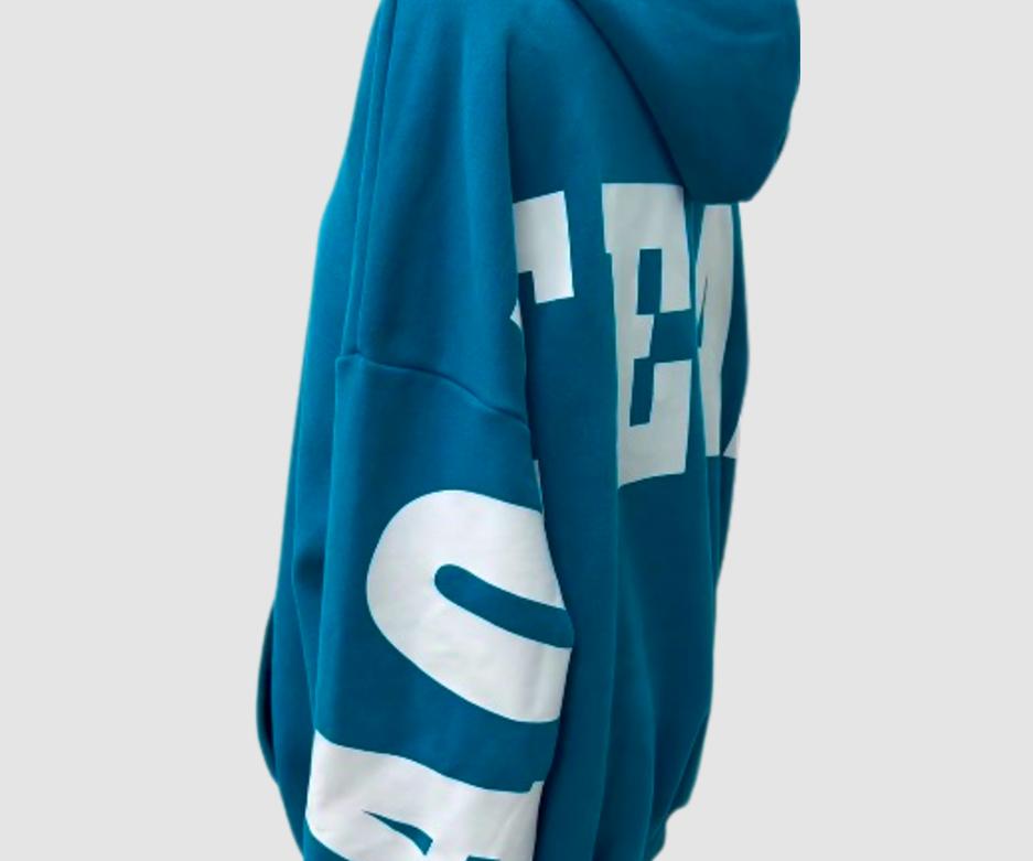 Hoodie - AOTEAROA Oversized Unisex, Teal