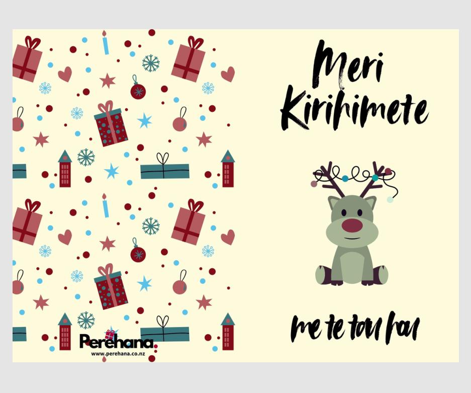 Meri Kirihimete Me Te Tau Hou Reindeer