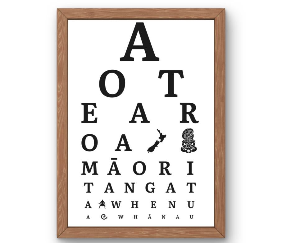 Aotearoa eye chart