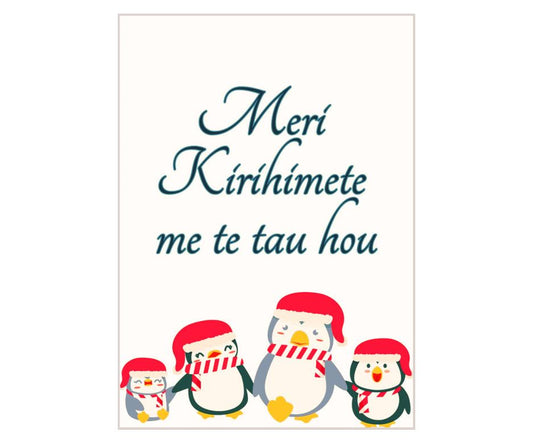 Meri Kirihimete me te Tau Hou - Christmas Penguins