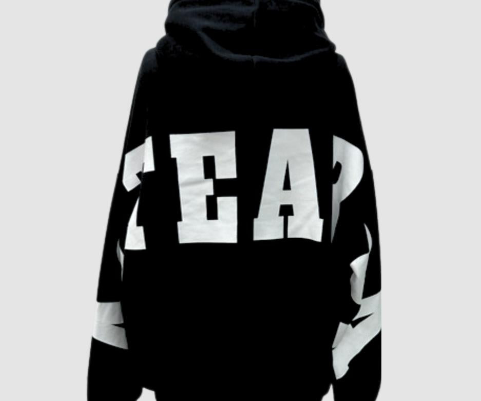Hoodie - AOTEAROA Oversized Unisex, Black
