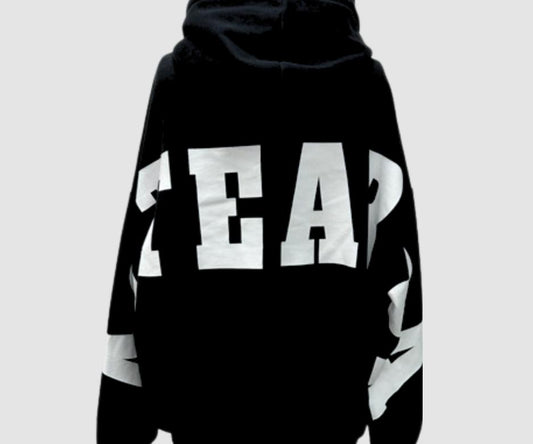 Hoodie - AOTEAROA Oversized Unisex, Black