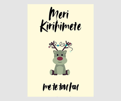 Meri Kirihimete Me Te Tau Hou Reindeer