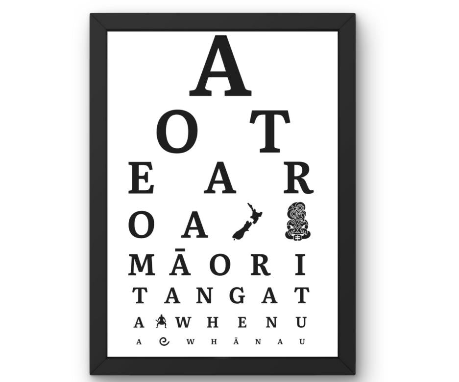 Aotearoa eye chart